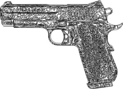 Vinyl 1911 Pistol Decal - 2nd Amendment Bumper Sticker - Gun Gift-WickedGoodz