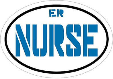 WickedGoodz Blue ER Nurse Vinyl Window Decal - Nurse Bumper Sticker - Emergency Room LPN CNA RN Gift-WickedGoodz
