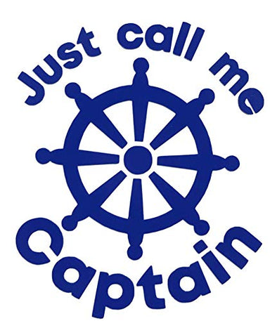 Custom Vinyl Call Me Captain Anchor Decal, Nautical Love Bumper Sticker, for Tumblers, Laptops, Car Windows-WickedGoodz