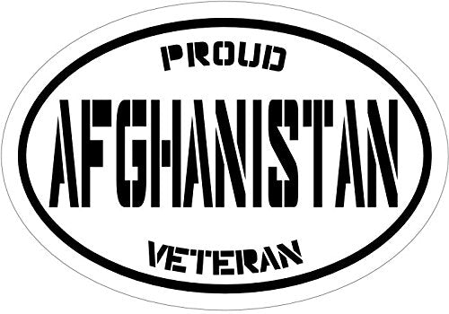 WickedGoodz Black Proud Afghanistan Veteran Vinyl Window Decal - Patriotic Bumper Sticker - Perfect Soldier Military Gift-WickedGoodz