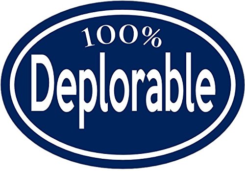 WickedGoodz Blue Vinyl 100% Deplorable Decal - Conservative Bumper Sticker - Perfect Political Gift-WickedGoodz