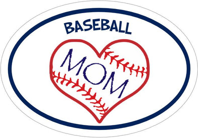 Baseball Mom Heart Vinyl Decal-WickedGoodz
