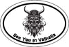 Oval See You in Valhalla Magnet - Viking Magnetic Car Decal