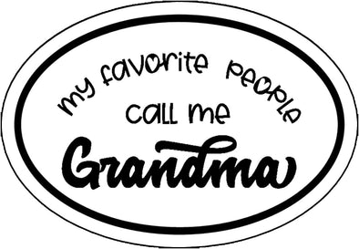 Oval My Favorite People Call Me Grandmother Magnet