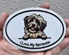 Oval I Love My Havanese Magnet - Dog Magnetic Car Decal