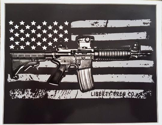 American Flag AR 15 Vinyl Sticker-WickedGoodz