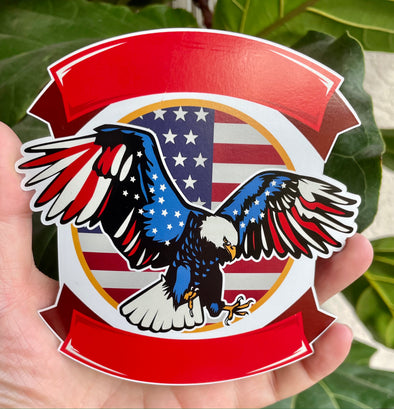 WickedGoodz American Eagle Magnet - Patriotic American Flag Magnetic Car Decal
