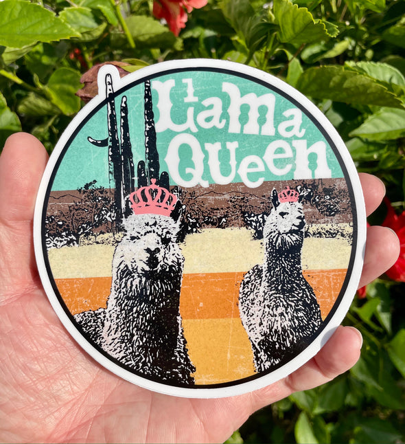 Llama Queen Vinyl Decal