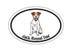 Oval Jack Russel Dad Magnet - Dog Breed Magnetic Car Decal