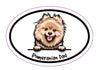 Oval Pomeranian Dad Magnet - Dog Breed Magnetic Car Decal