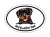 Oval Rottweiler Dad Magnet - Dog Breed Magnetic Car Decal