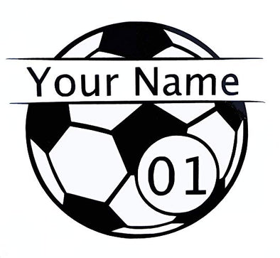 Custom Soccer Vinyl DecalPick Your Players Name, Number, Size and Color-WickedGoodz