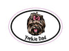 Oval Yorkie Dad Magnet - Dog Breed Magnetic Car Decal